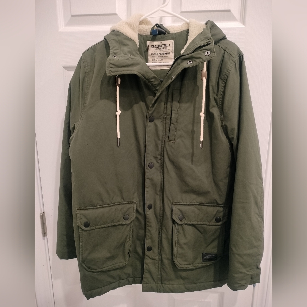 H&M Olive Hooded Field Jacket
